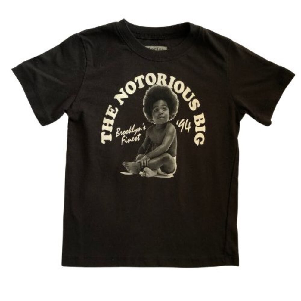 Biggie Smalls Notorious BIG Toddler T Shirt Baby Logo Official Black Size 5T
